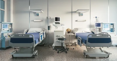 interior of a hospital in Dubai Marina