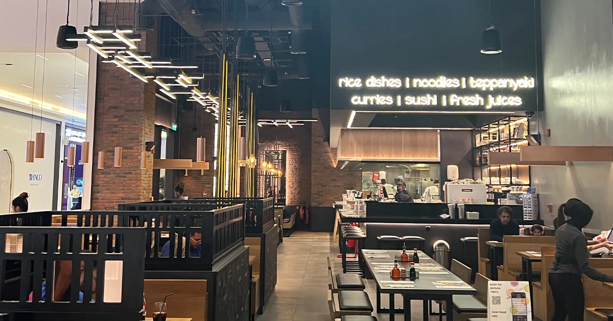 Wagamama restaurant in Dubai Hills Mall
