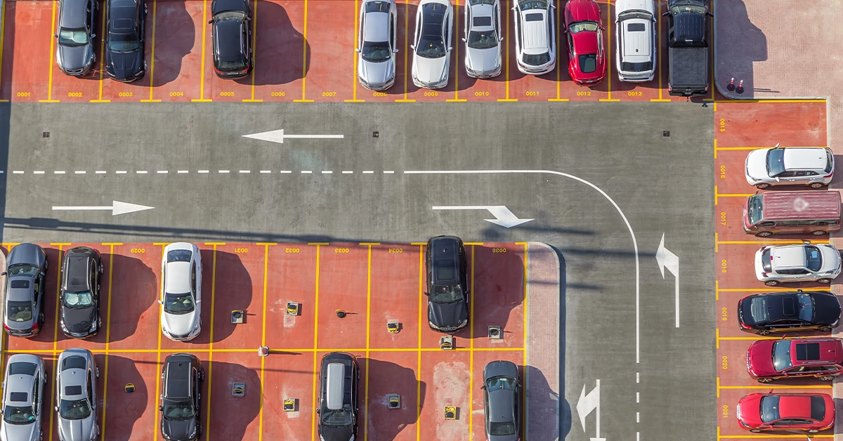 Cars parked in Dubai