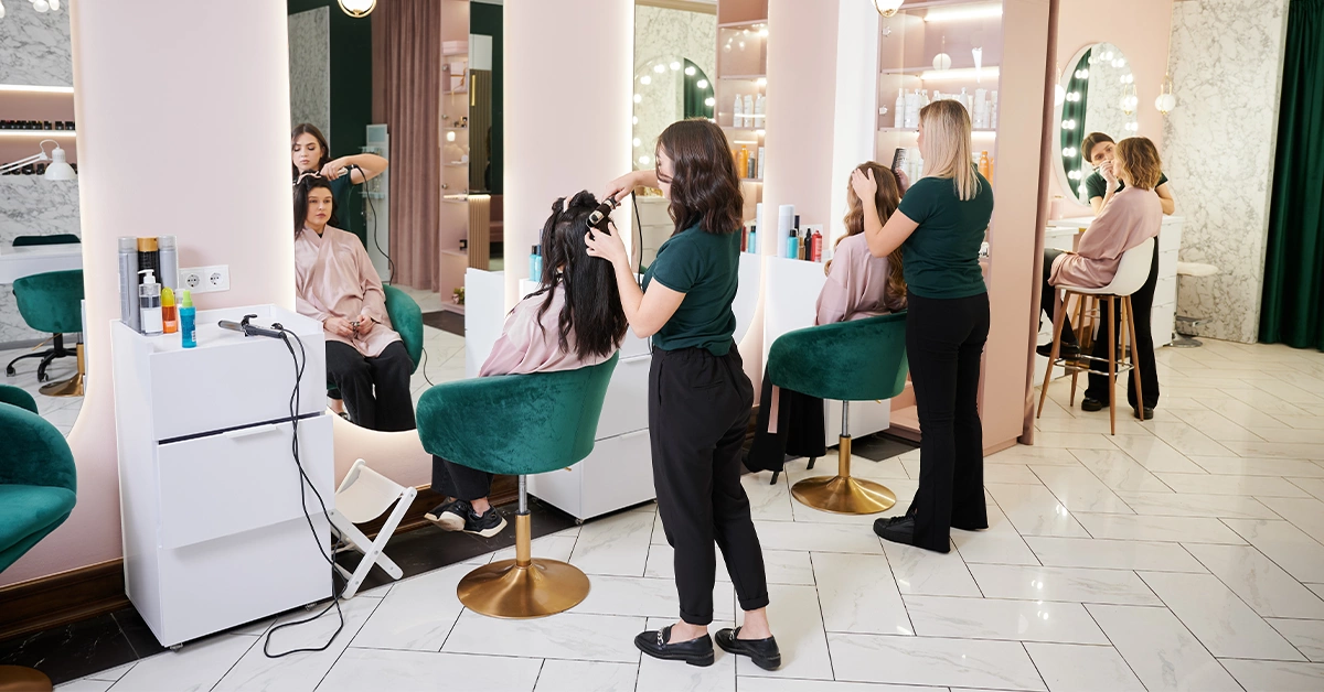 Hairstylists With Their Clients