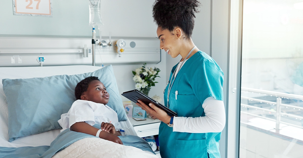 a nurse looking after a patient 