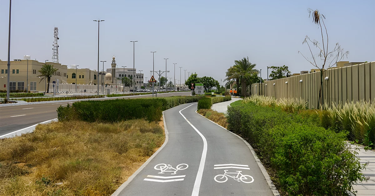 Cycling track at Raha Gardens