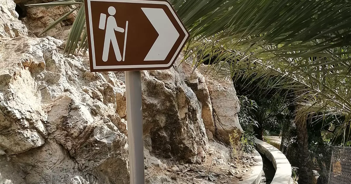 منطقة المشي في حديقة شيص 