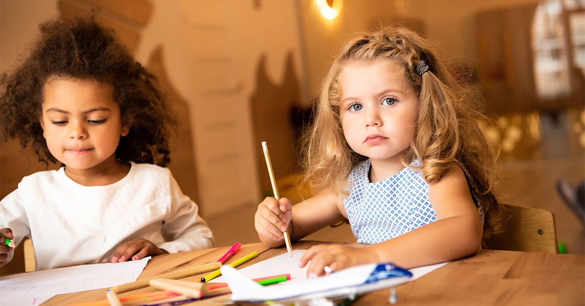 Multicultural kids studying in one of the best nurseries in Jumeirah