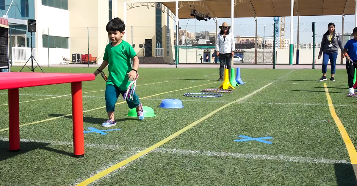 Kids' activities in the play area at Delma Nursery