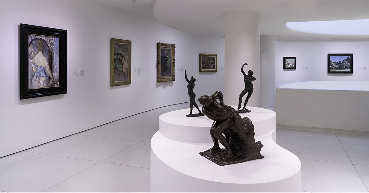 Art exhibition in a museum