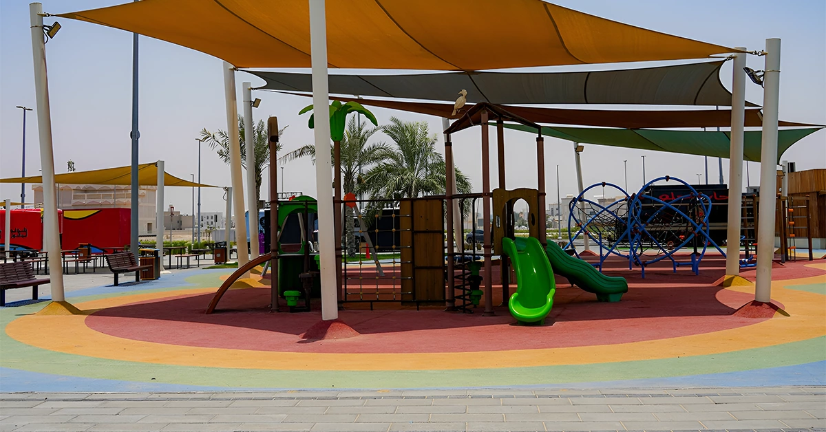Kids play area at Al Raha Gardens
