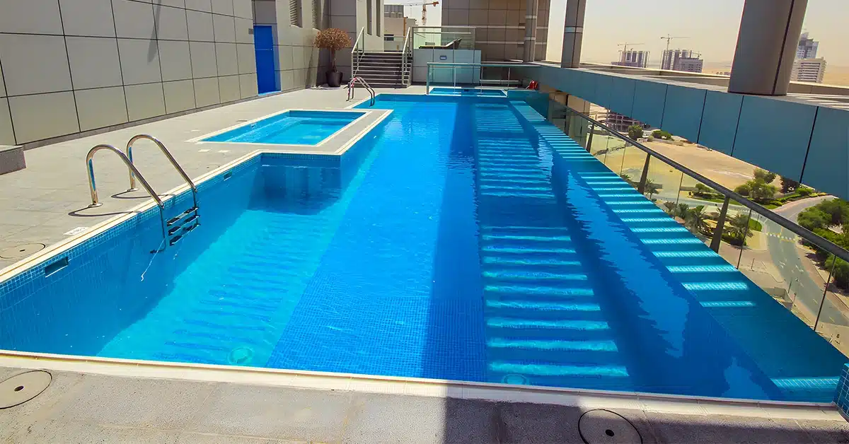 Swimming pool in The Medalist building