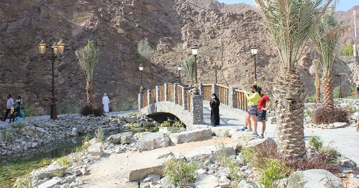 ممر جسر في حديقة شيص 