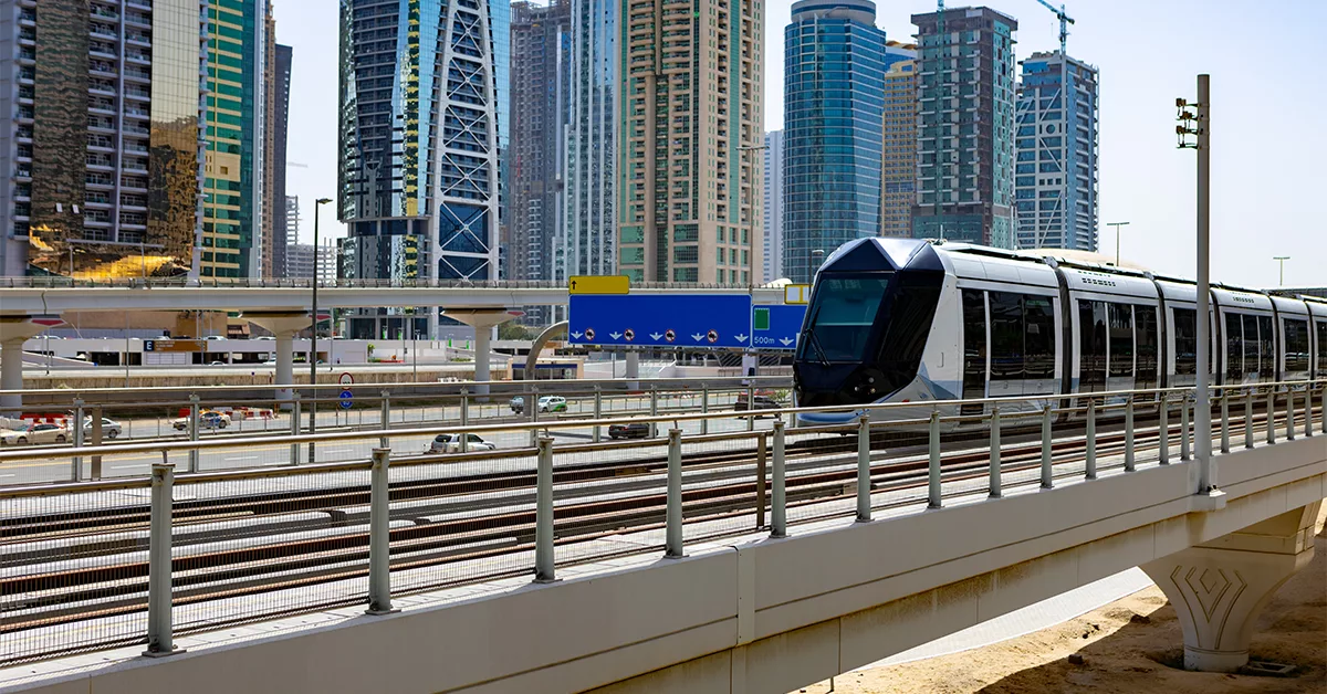 Dubai Metro on the Red Line
