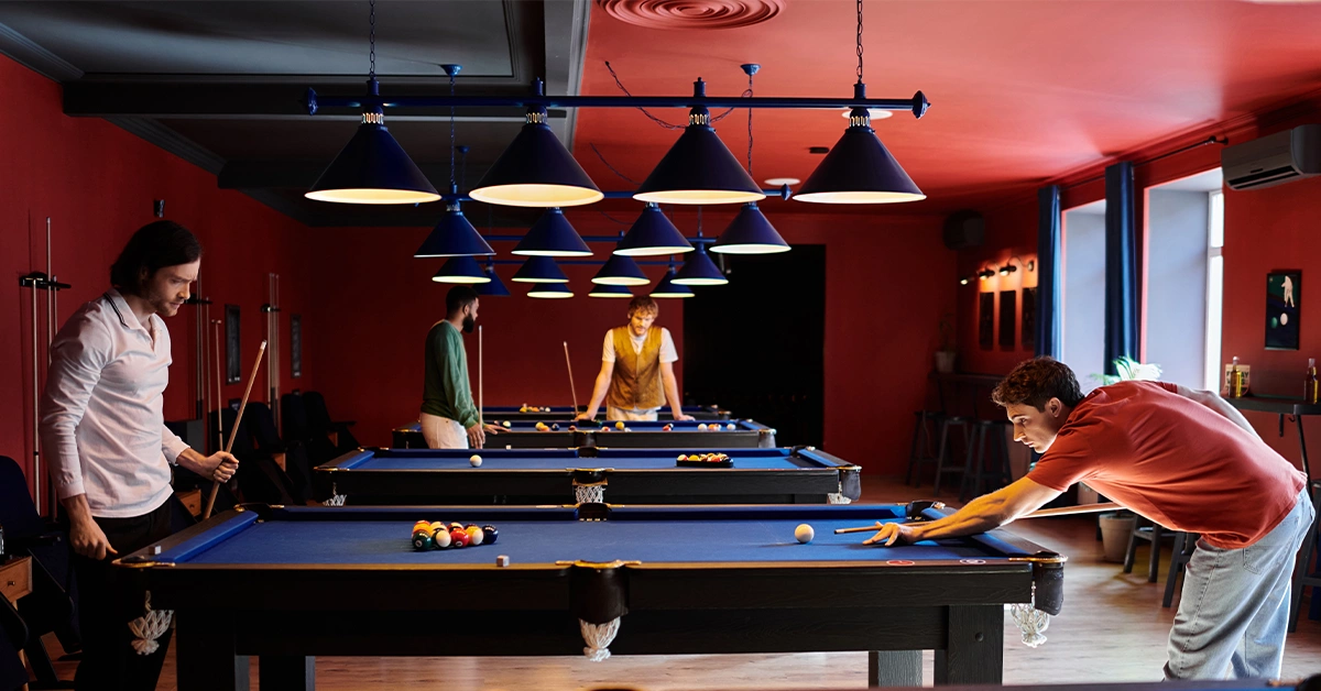 Players playing billiards in Abu Dhabi