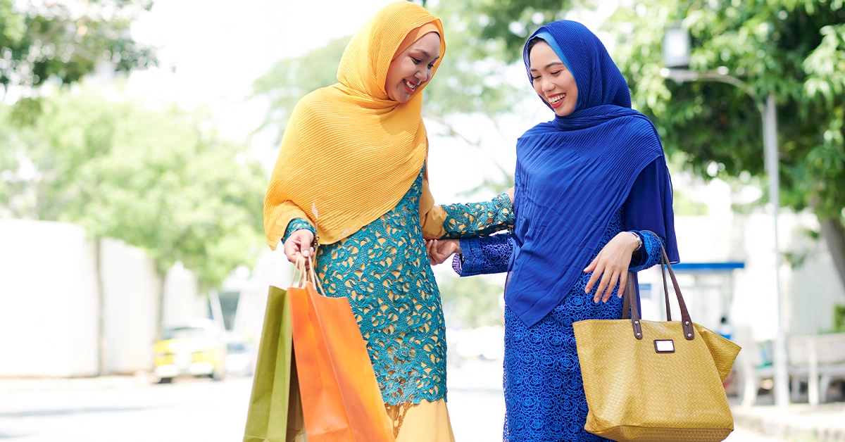 Women heading out for shopping