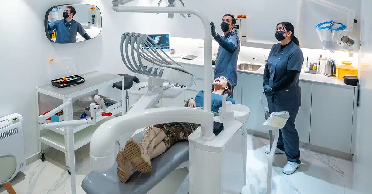Dentists Treating a Patient