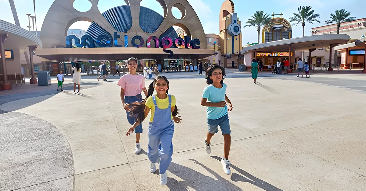 Kids enjoying at Motiongate Dubai