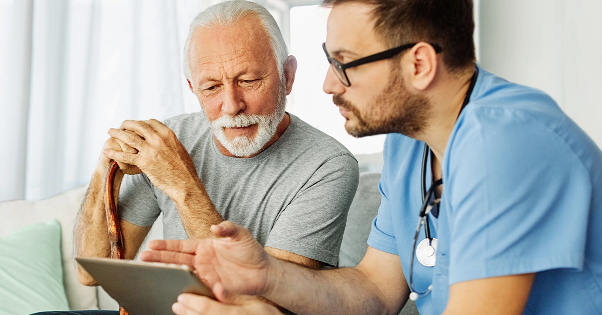 A doctor with his patient