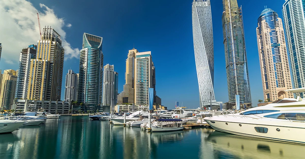 Skyscrapers in Dubai Marina