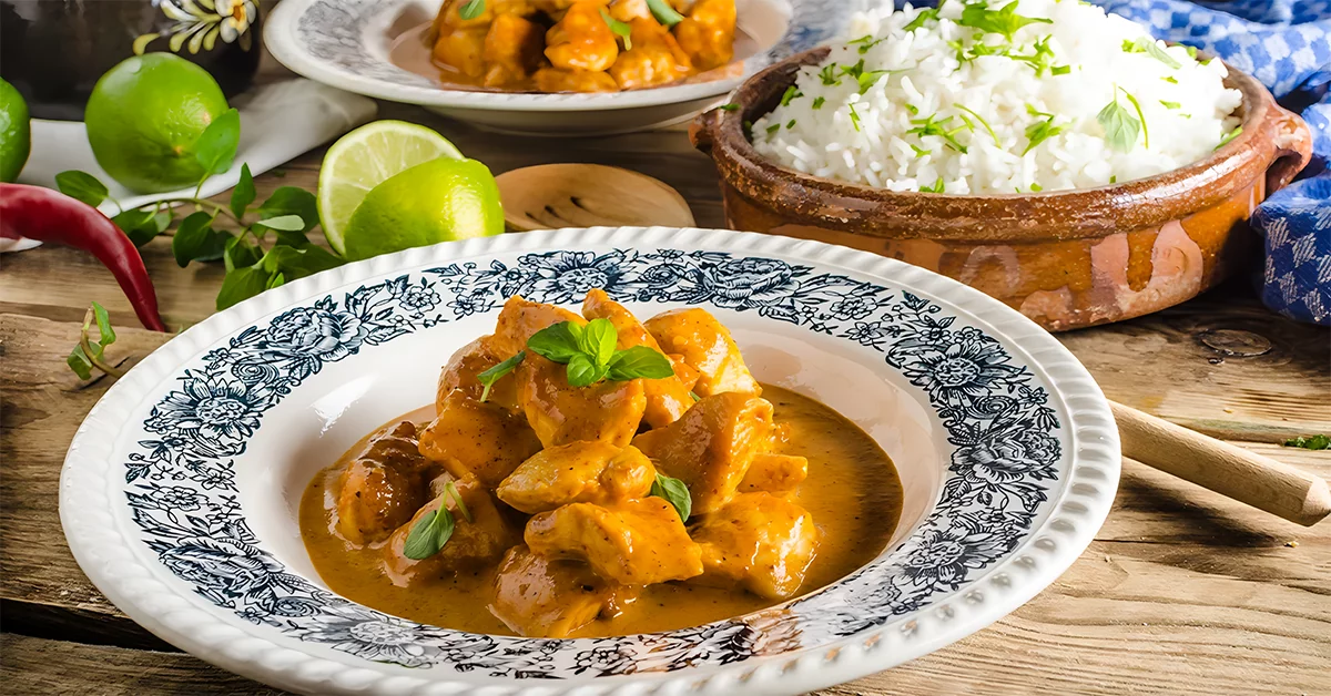 Food offered in an Indian restaurant