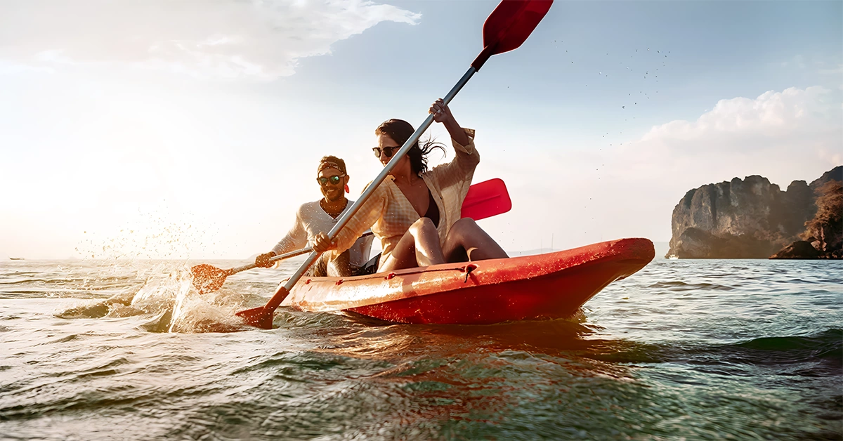 Kayaking at Kalba Beach