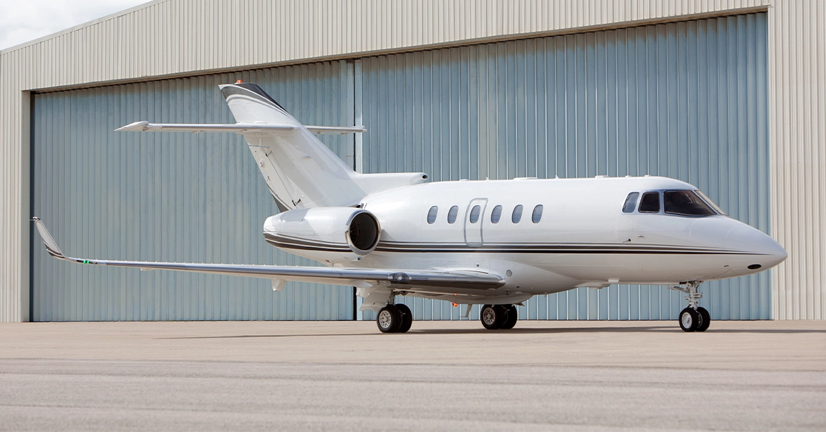 private jet on airport