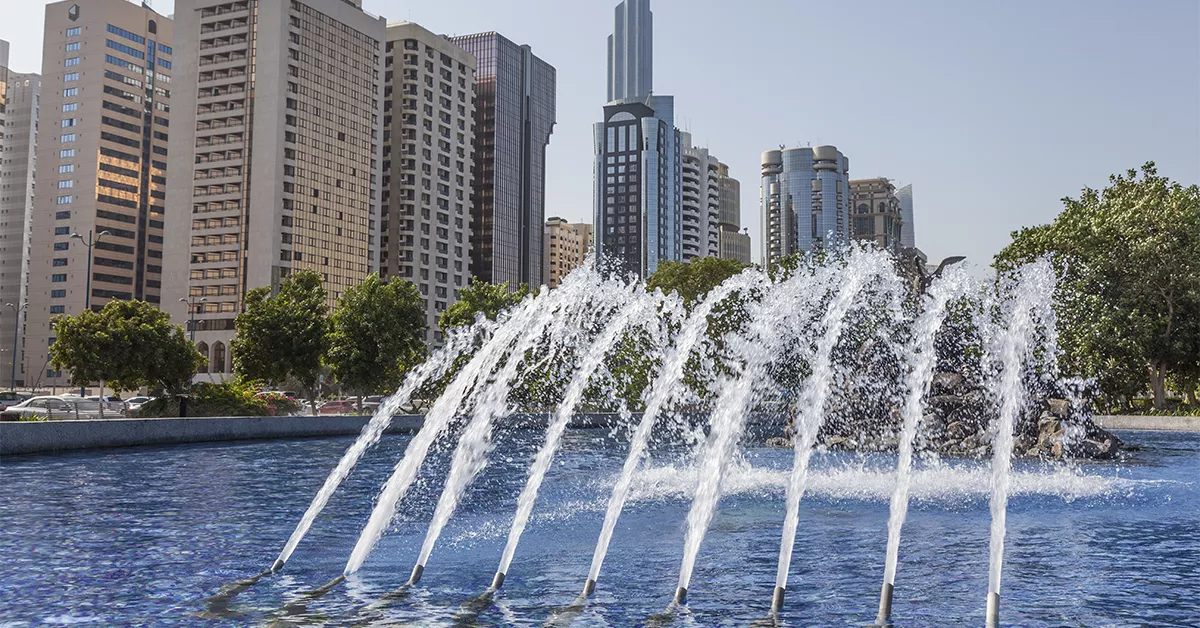 Corniche Park fountain Abu Dhabi