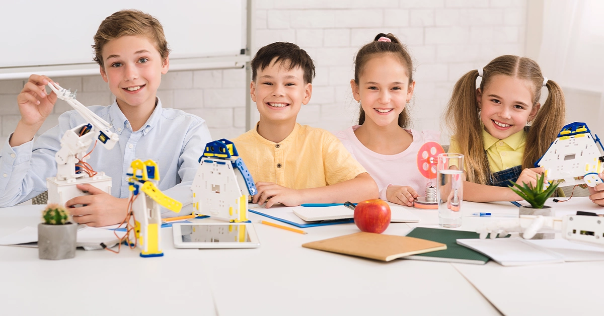 Students in a science lab in one of the reputable schools in Al Khawaneej 