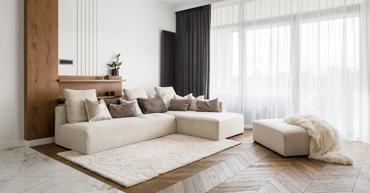 Beautiful living area in a villa