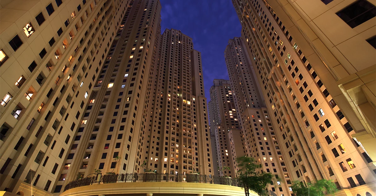 Night view of Sadaf towers