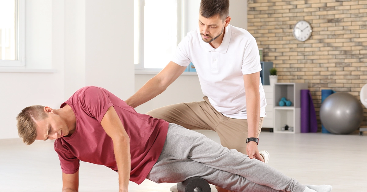Physiotherapy session at one of the DIP clinics 