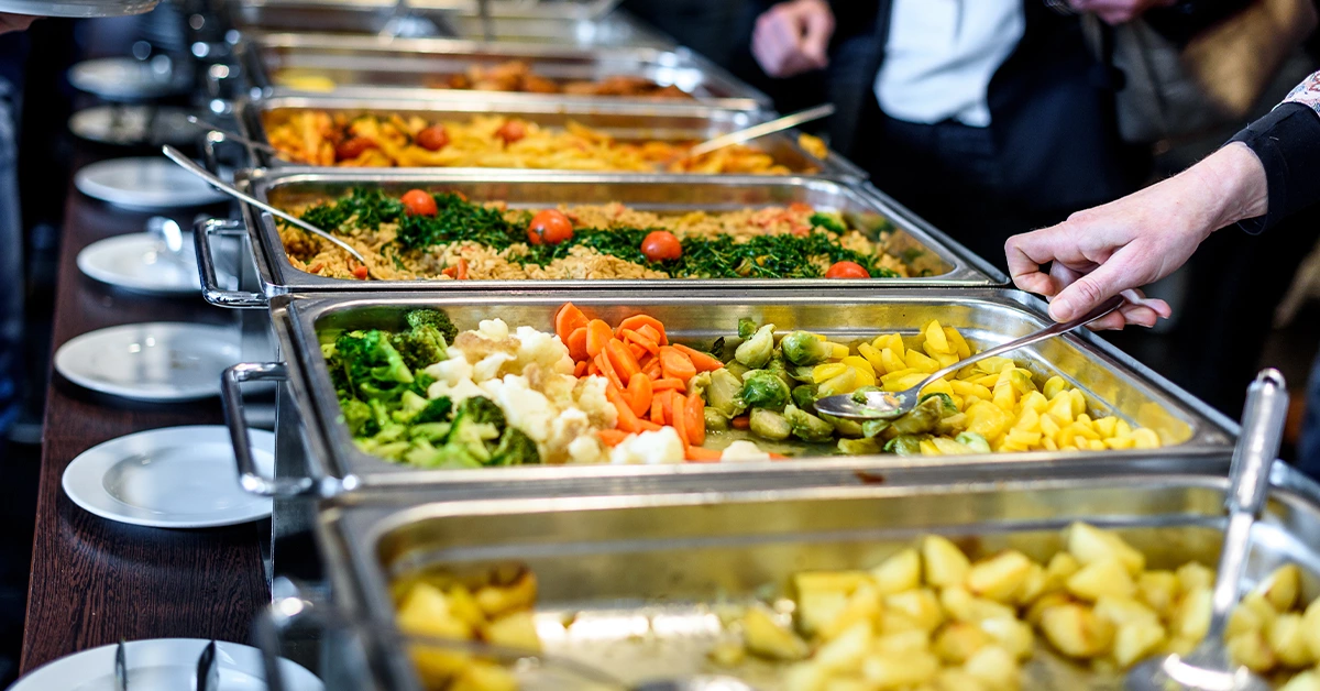  Buffet Dinner in a restaurant