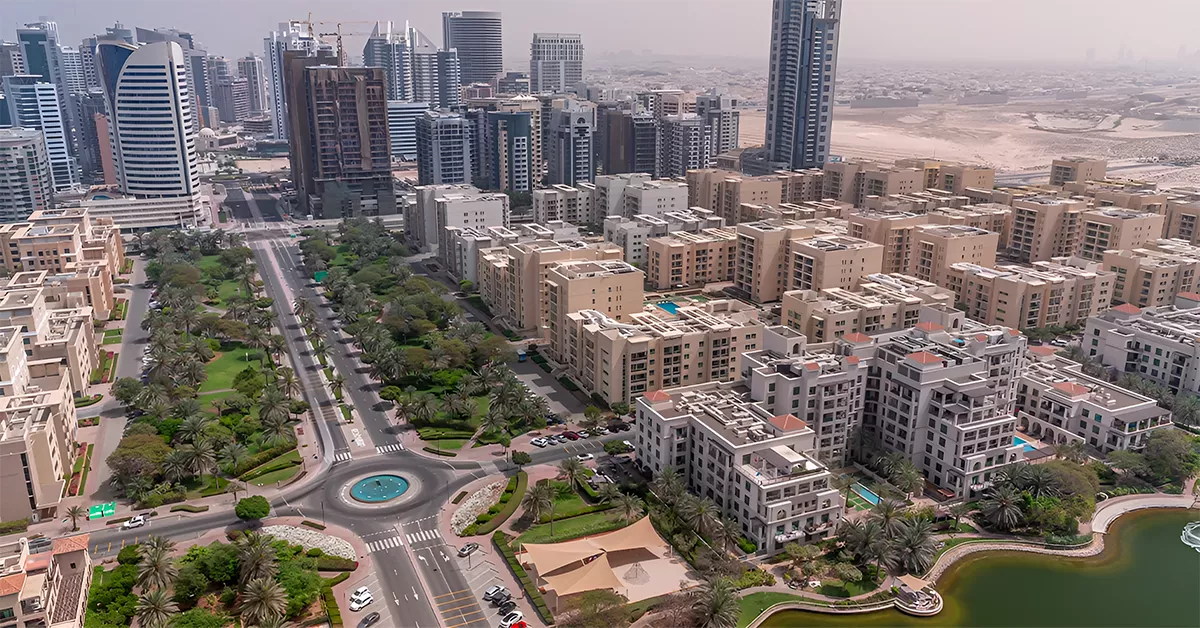 Modern residential buildings in Al Barsha