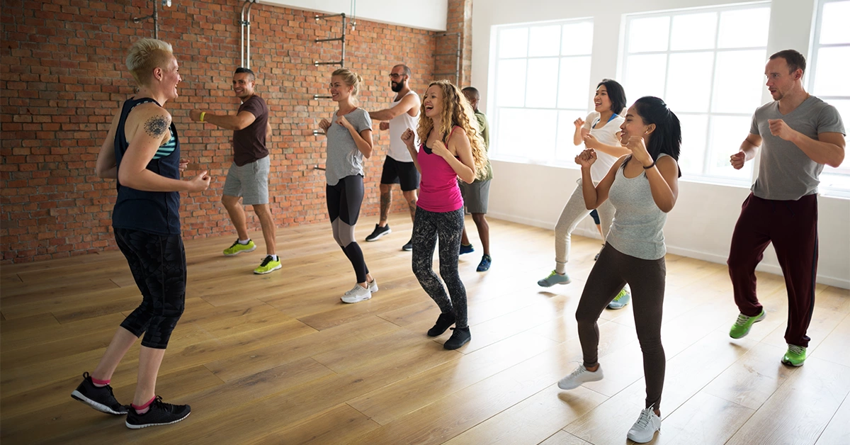 People doing Zumba