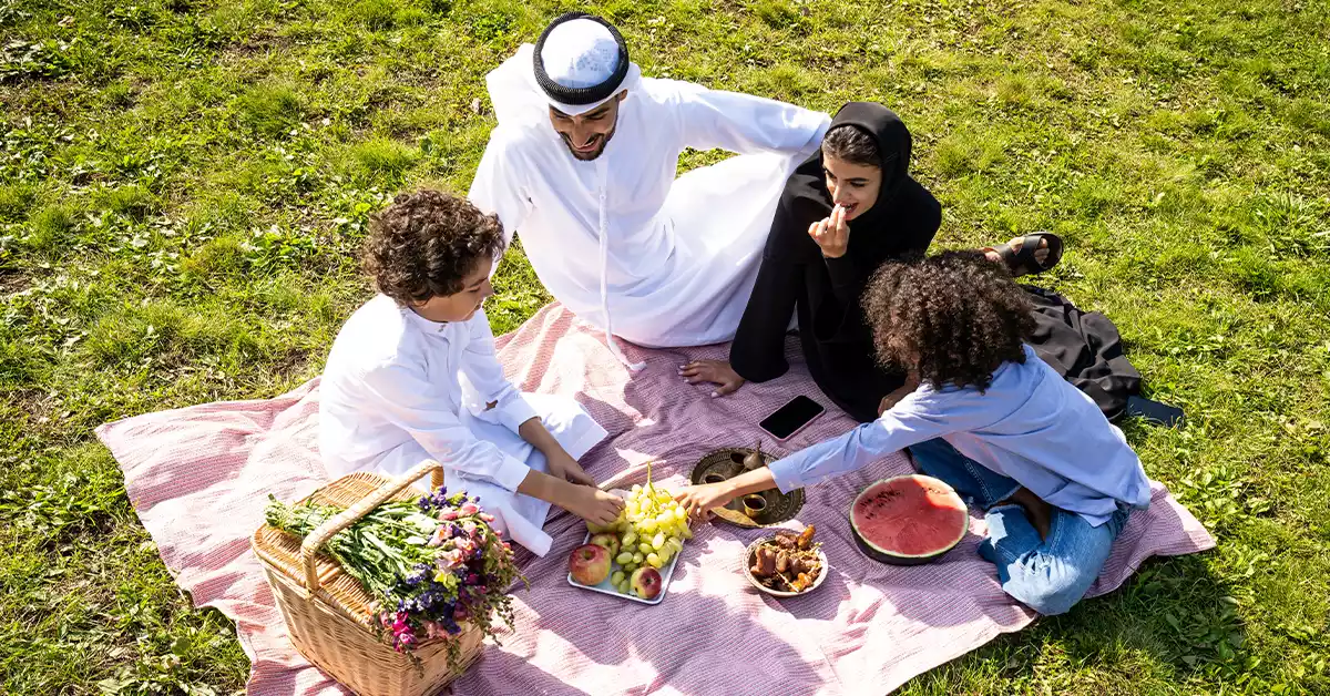 Family Picnic in Park