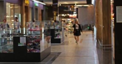 large shopping mall hallway