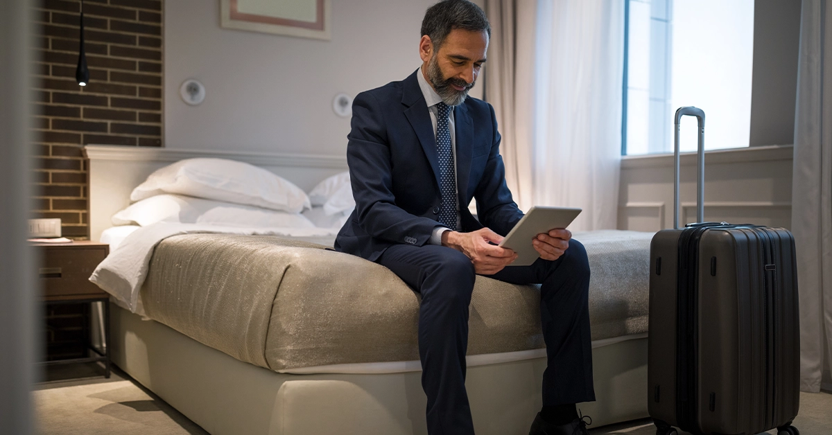 A businessman staying in Al Furjan hotel in Dubai