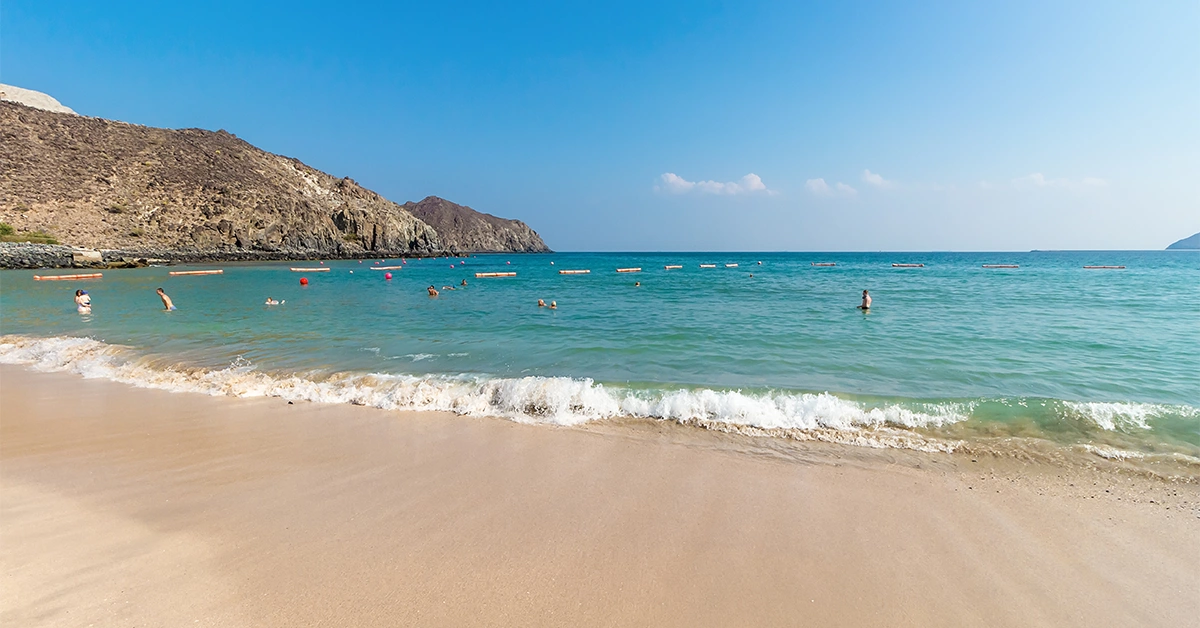 Khorfakkan beach. Oceanic Khorfakkan Resort beach vacation