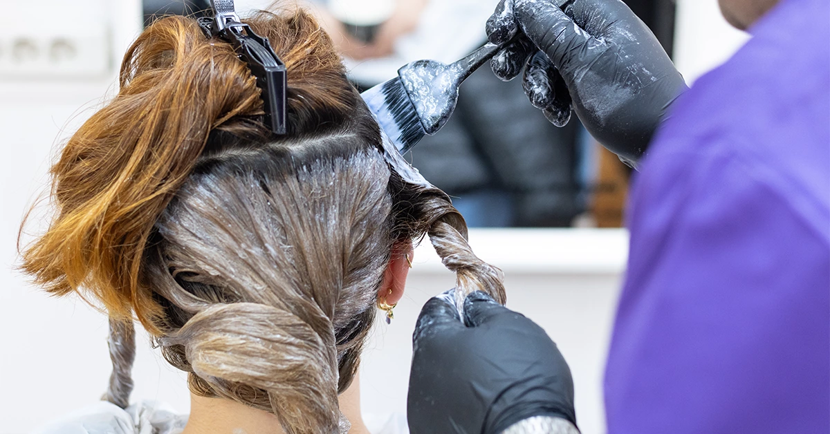 Undergoing hair treatment at a beauty salon in JLT
