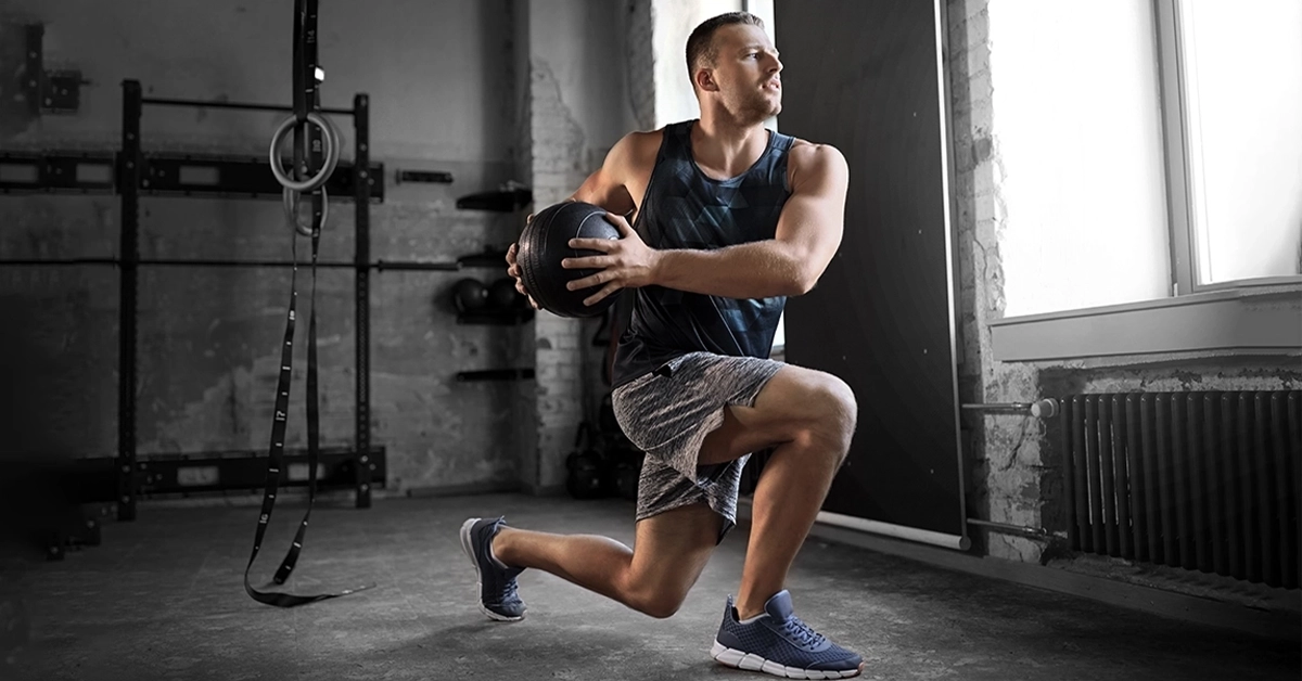 A sportsman building muscles in a gym in Al Ain city