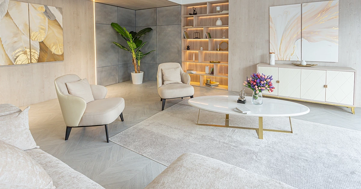A modern villa interior in Al Ghafia 