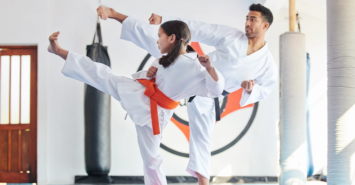 Karate lessons at Fit Box Centre summer camp, Ajman