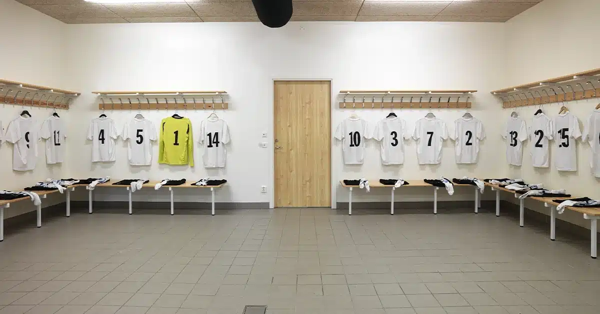 Dressing room in the club