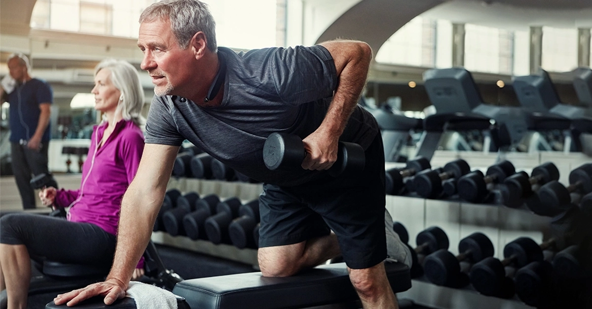 Old Man Doing Exercise
