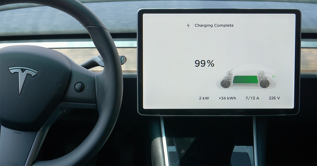 Tesla Charging Screen