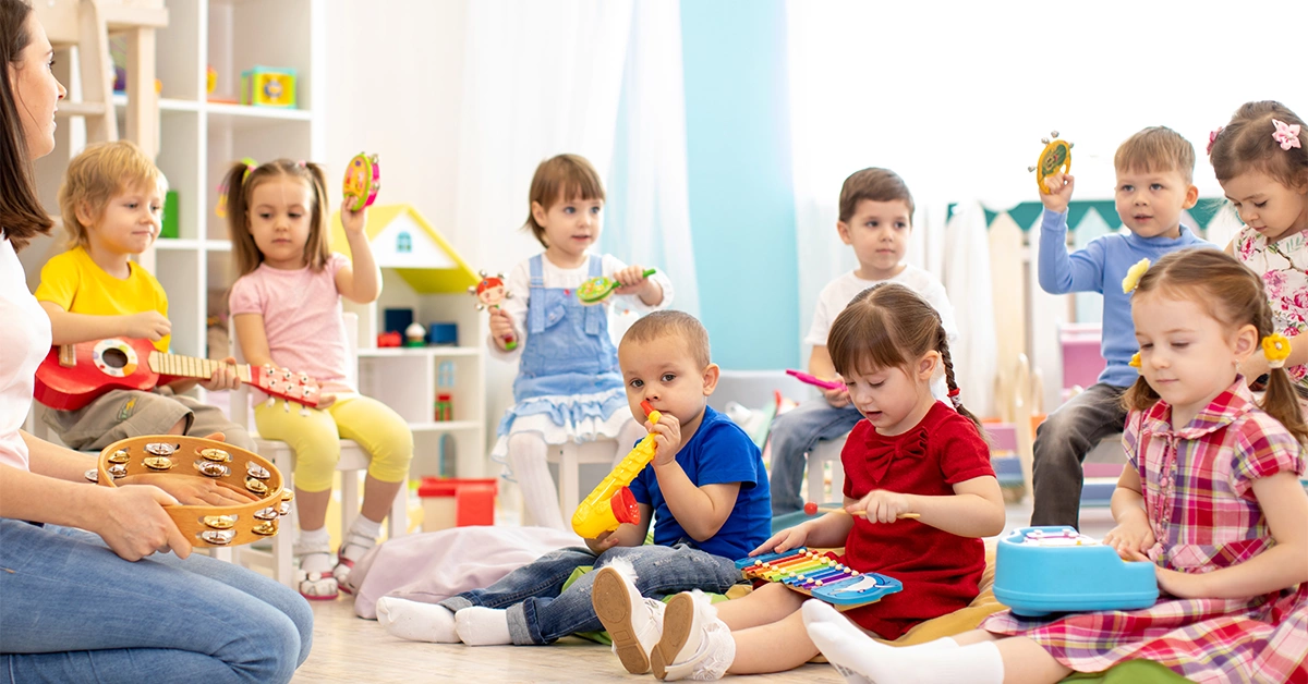 Children at a nursery in Dubai