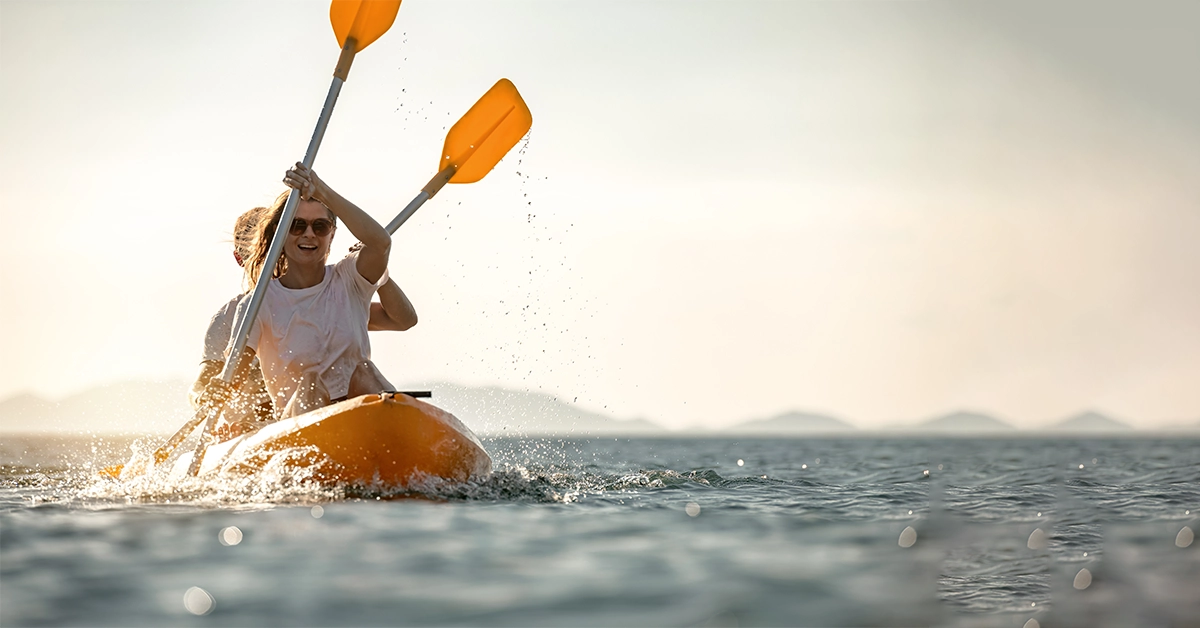 Couple Enjoying Kayaking