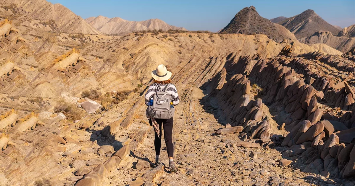 hiking in the Hajar Mountains near Al Luluyah Beach