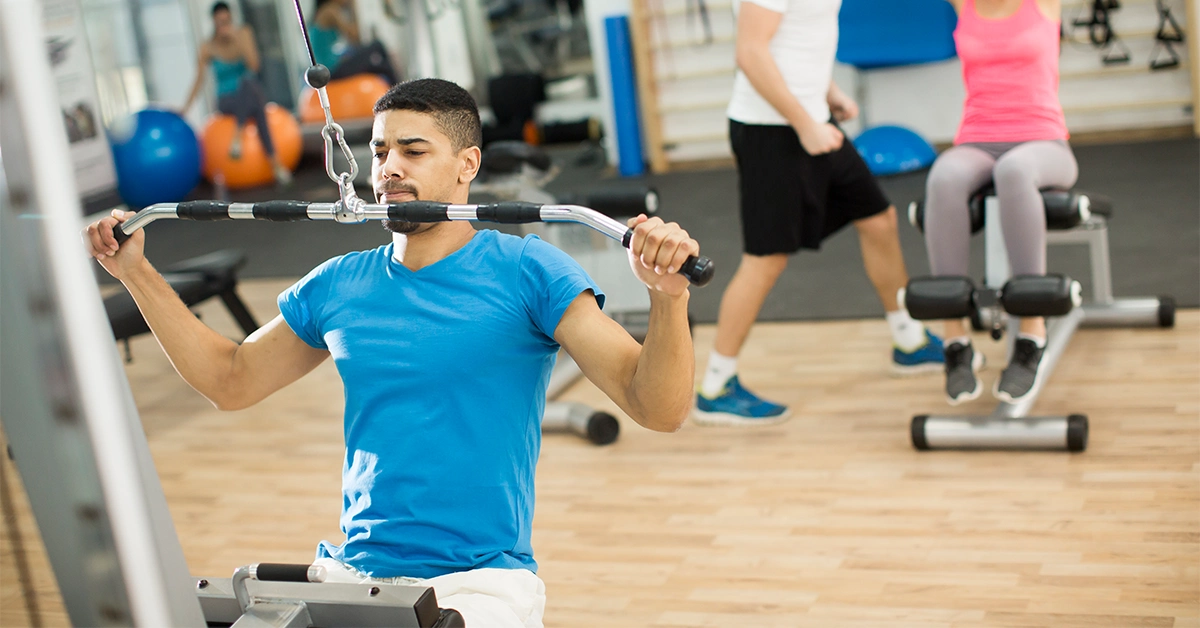 People working out at a gym in Jumeirah Lake Towers