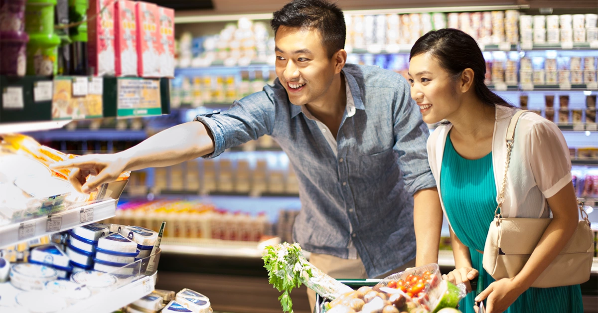 shopping in a supermarket 