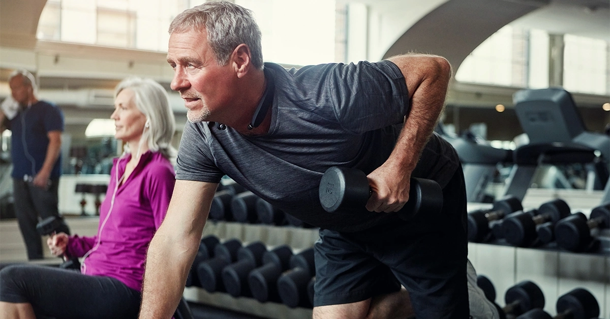 Old Man Doing Exercise