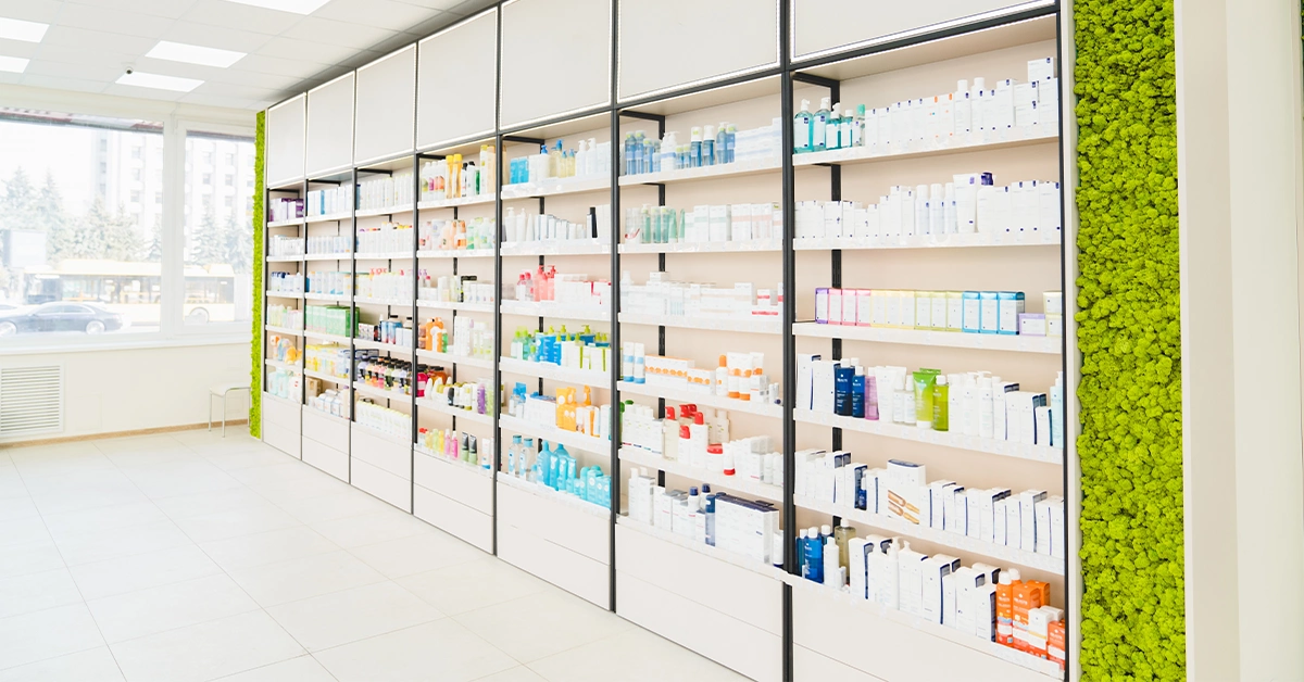 Pharmacy store in the mall