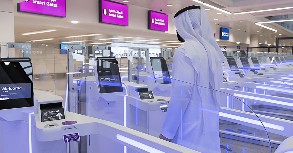 Smart gate at DXB airport